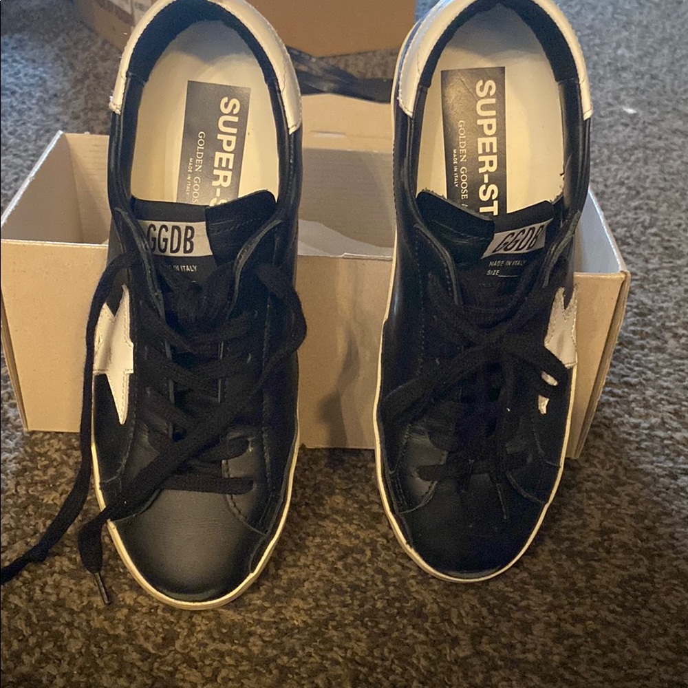 Golden Goose Black and White Sneakers